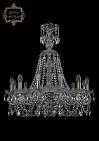 Люстра подвесная хрустальная 11.11.12.240.XL-74.Br.Sp Bohemia Art Classic прозрачная на 12 ламп, основание бронзовое в стиле классический Люстра подвесная хрустальная 11.11.12.240.XL-74.Br.Sp Bohemia Art Classic прозрачная на 12 ламп, основание бронзовое в стиле классический